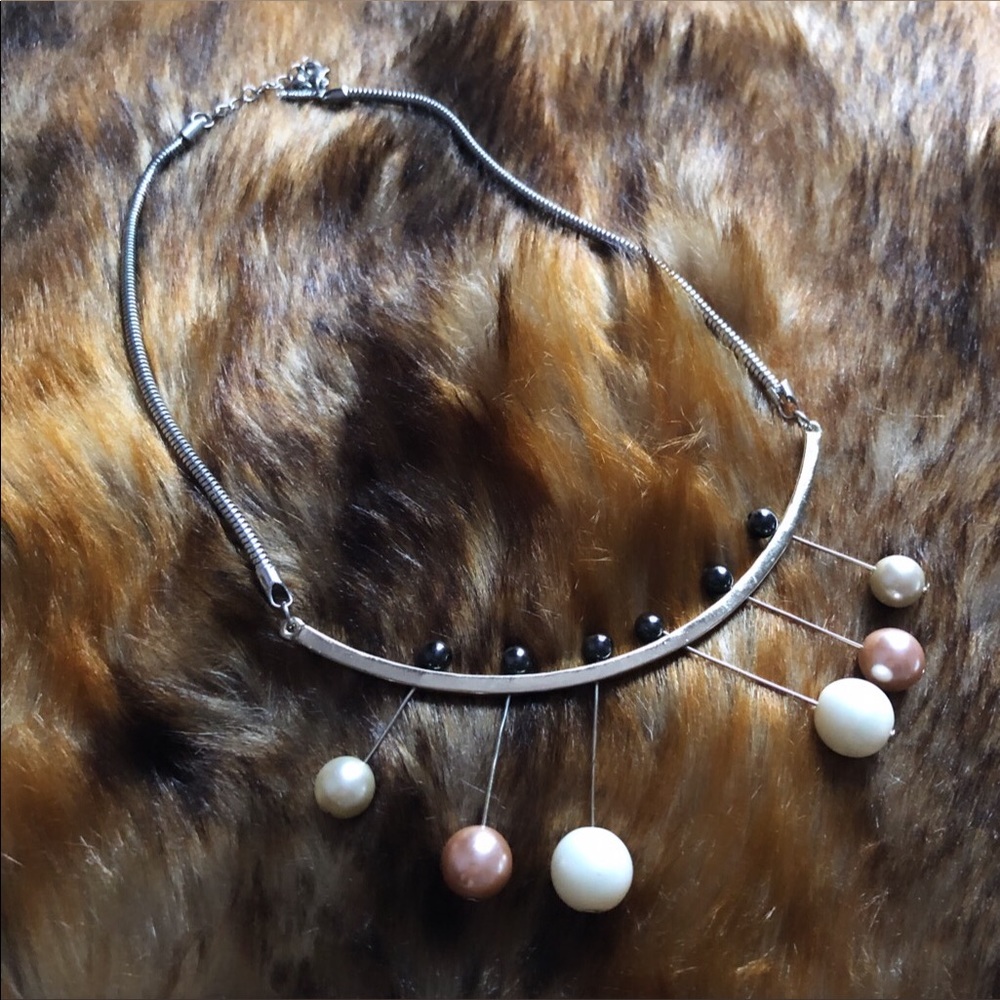 Topshop abstract bib necklace